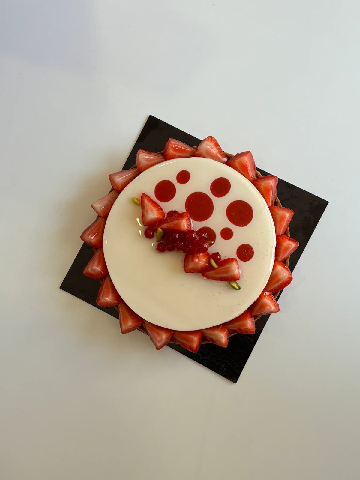 Strawberry & coconut tart