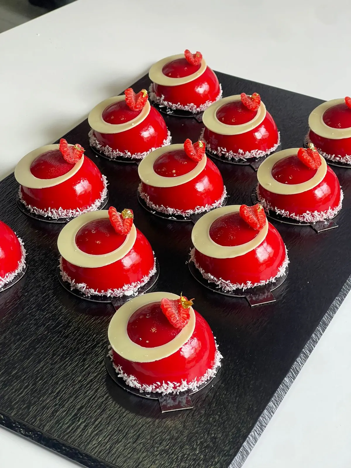 Lime and berry domes